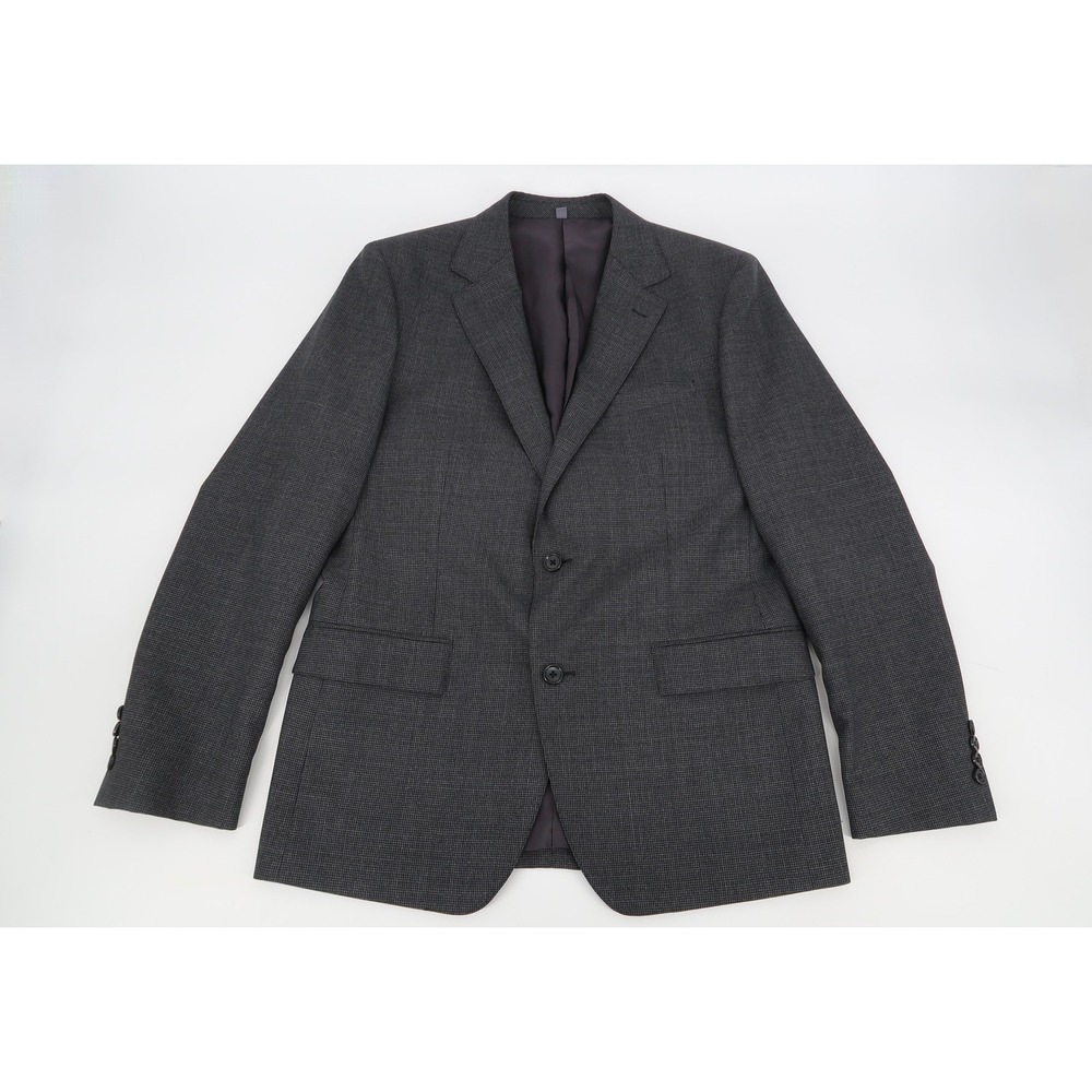 Bonobos Sport Coat Mens 42R Charcoal Gray Micro Check Two Button Vitale Barberis